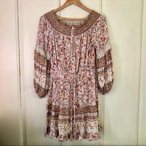 Boho Floral Babydoll Dress